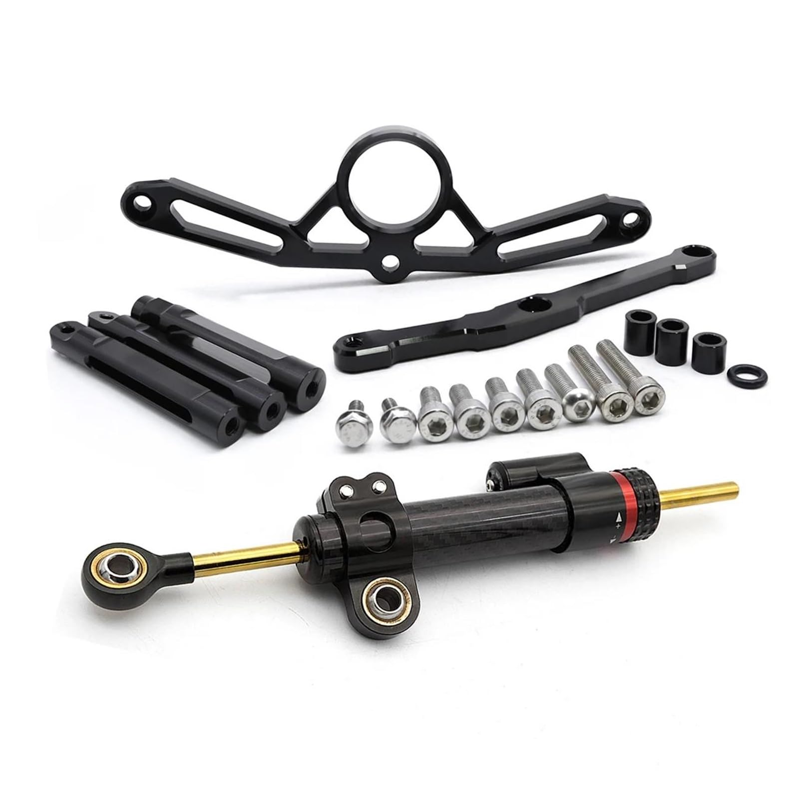 Lenkverstärkerstabilisator Stabilisator Lenkung Dämpfer Halterung Montage Kit Unterstützung Motorrad Zubehör FÜR MT09 MT 09 2021 2022 2023 Motorradlenkung(Damper n Bracket A) von DIAYES