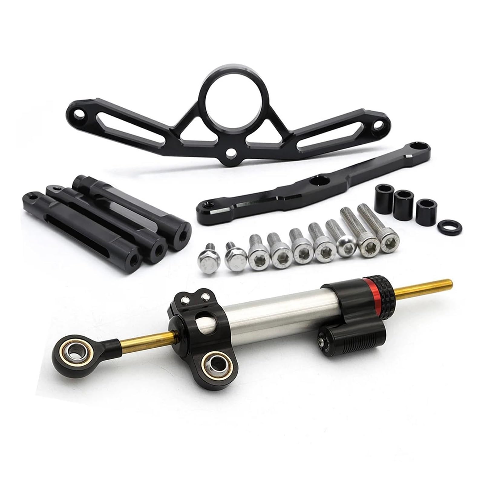 Lenkverstärkerstabilisator Stabilisator Lenkung Dämpfer Halterung Montage Kit Unterstützung Motorrad Zubehör FÜR MT09 MT 09 2021 2022 2023 Motorradlenkung(Damper n Bracket B) von DIAYES