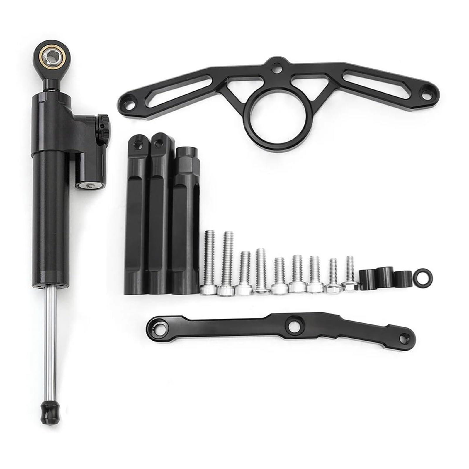 Lenkverstärkerstabilisator Stabilisator Lenkung Dämpfer Halterung Montage Kit Unterstützung Motorrad Zubehör FÜR MT09 MT 09 2021 2022 2023 Motorradlenkung(Damper n Bracket D) von DIAYES