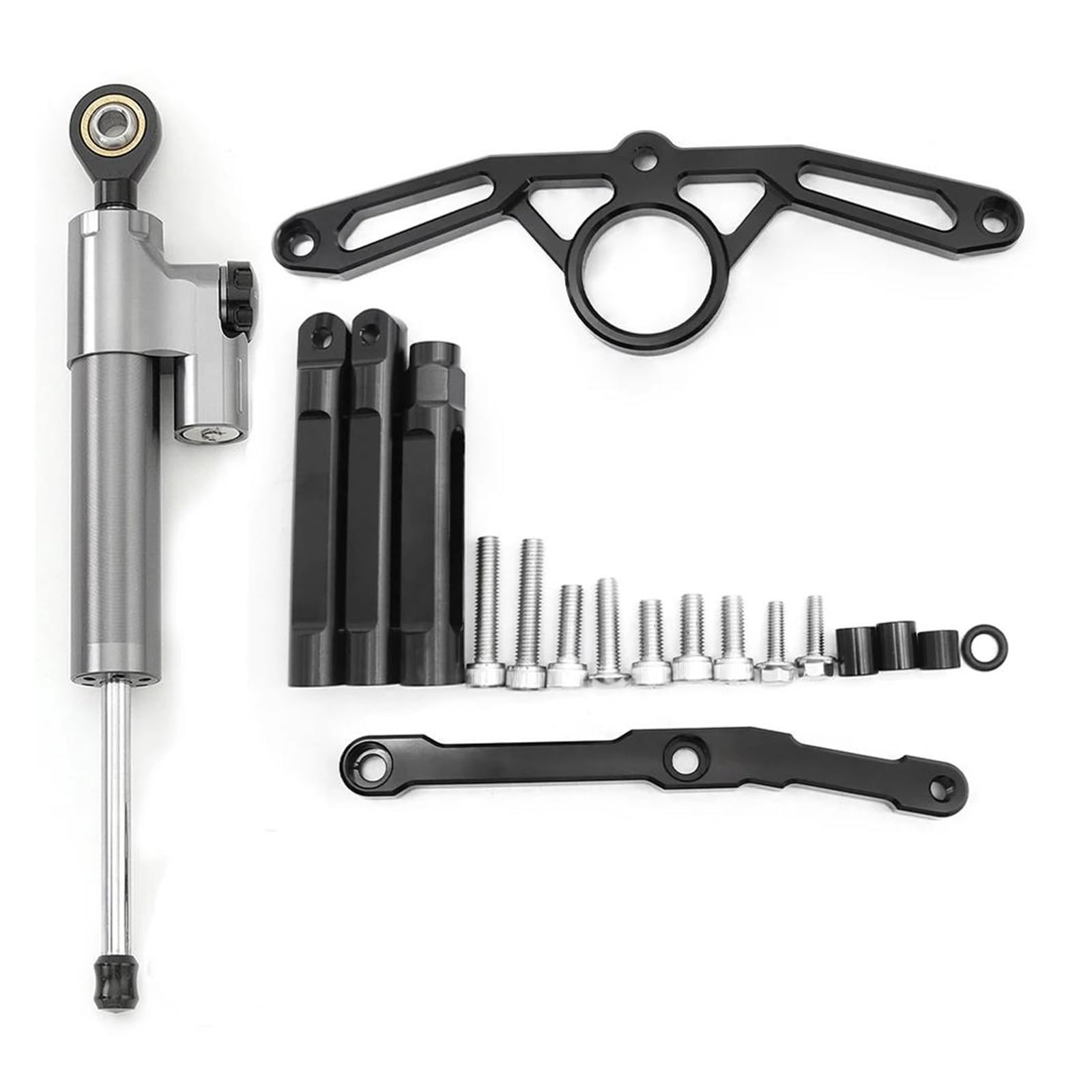 Lenkverstärkerstabilisator Stabilisator Lenkung Dämpfer Halterung Montage Kit Unterstützung Motorrad Zubehör FÜR MT09 MT 09 2021 2022 2023 Motorradlenkung(Damper n Bracket E) von DIAYES