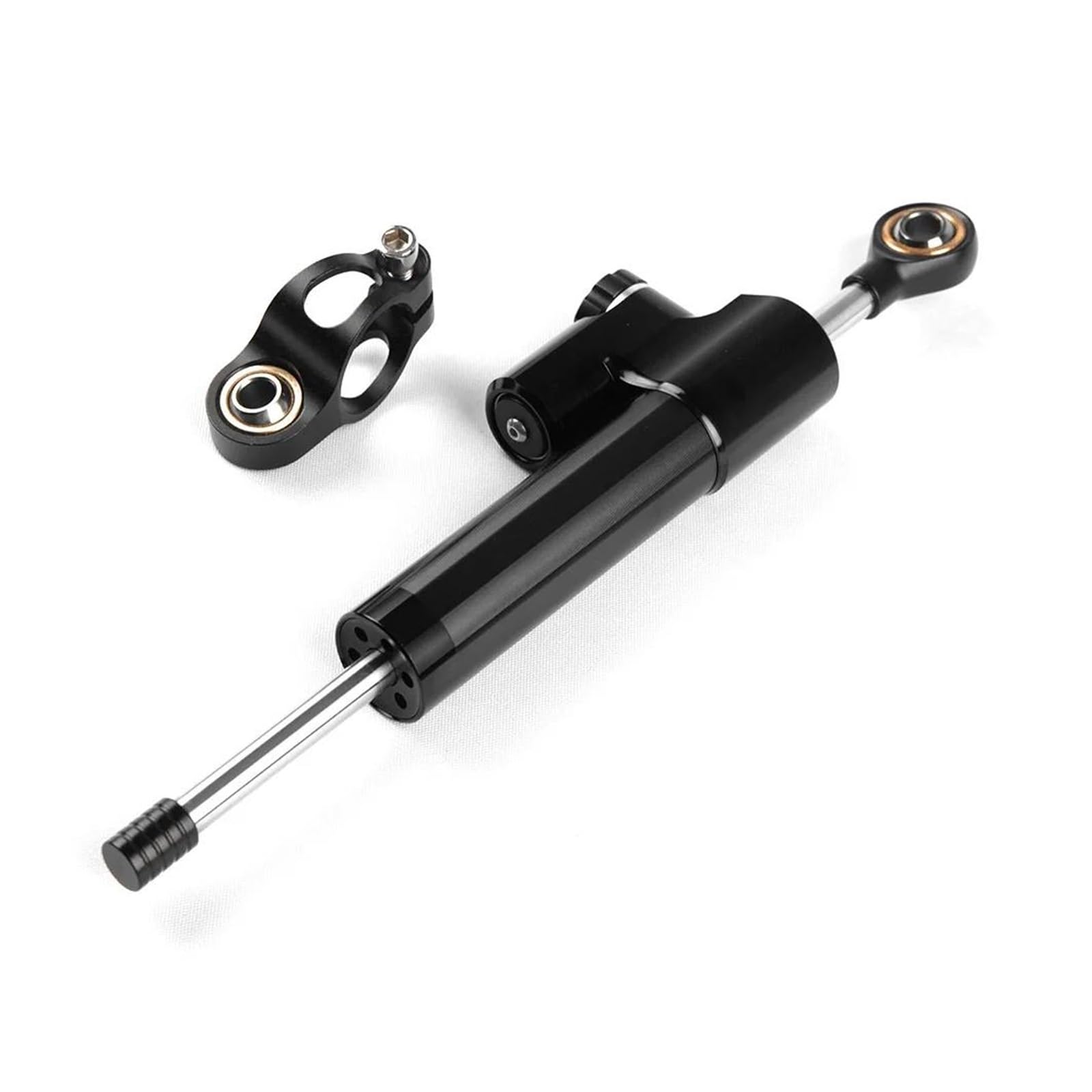 Lenkverstärkerstabilisator Stabilisator Titan Legierung Richtungs Dämpfer Stoßdämpfer Motorrad Stabilität Universal Motorrad Lenkung Dämpfung Motorradlenkung(Black) von DIAYES