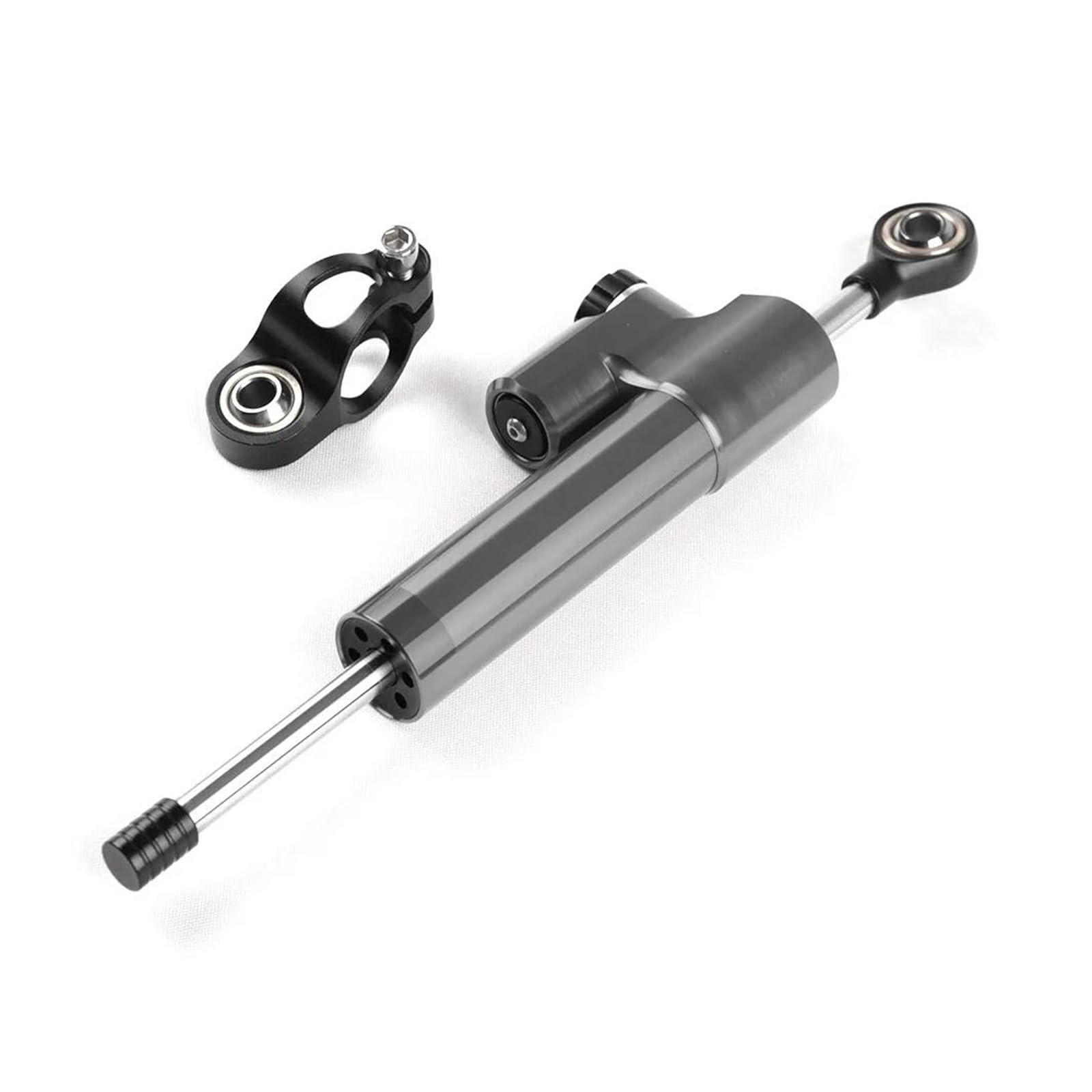 Lenkverstärkerstabilisator Stabilisator Titan Legierung Richtungs Dämpfer Stoßdämpfer Motorrad Stabilität Universal Motorrad Lenkung Dämpfung Motorradlenkung(Gray) von DIAYES