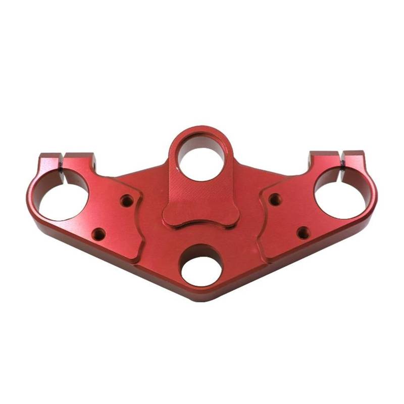 Lenkverstärkerstabilisator Tieferlegungsgabelbrücke Frontend Obere Top Clamp Clip On Ons Lenker Gabel Aluminium Motorrad Für Kawasaki Für Ninja 300 250 Motorradlenkung(Red) von DIAYES