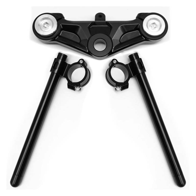 Lenkverstärkerstabilisator Top Obere Gabelbrücke Lenkklemme Aluminium Motorrad Lenker Clip-Ons Gabel Für CFmoto XO-1 Für Papio 125 Für CF125 XO-1 Motorradlenkung(A Set) von DIAYES