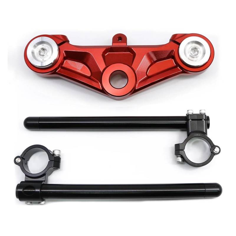 Lenkverstärkerstabilisator Top Obere Gabelbrücke Lenkklemme Aluminium Motorrad Lenker Clip-Ons Gabel Für CFmoto XO-1 Für Papio 125 Für CF125 XO-1 Motorradlenkung(C Set) von DIAYES