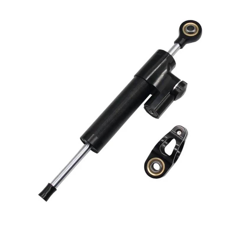 Lenkverstärkerstabilisator Universal Modifizierte Fahrzeuge Umrüstungen Motorrad Lenkung Dämpfer Stabilisator Halterung Mount Kit Aluminium Legierung Dämpfer Motorradlenkung(Black) von DIAYES