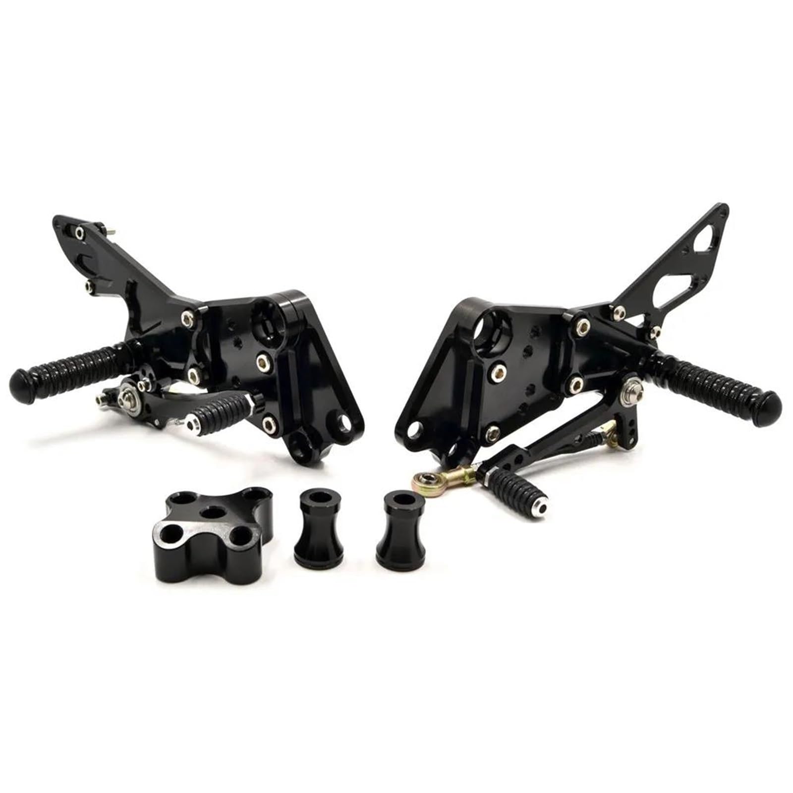 Motorrad Fußrasten Sets Einstellbare Fußrastenanlage Motorrad Fußrasten Hinten Set Stützen Für Duke 125 200 390 Für Duke125 Für Duke200 Für Duke390 2013-2017 Fußrasten(Black) von DIAYES