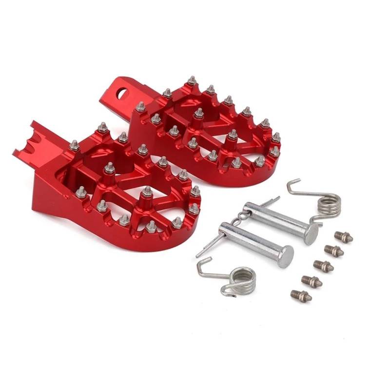 Motorrad Fußrasten Sets Für CRF50 CRF70 CRF110 XR50 XR70 XR110 Meisten Chinesischen Pit Dirt Bike Motorrad Aluminium Fußrasten Fußrasten Pedale Fußstütze Fußrasten(Red) von DIAYES