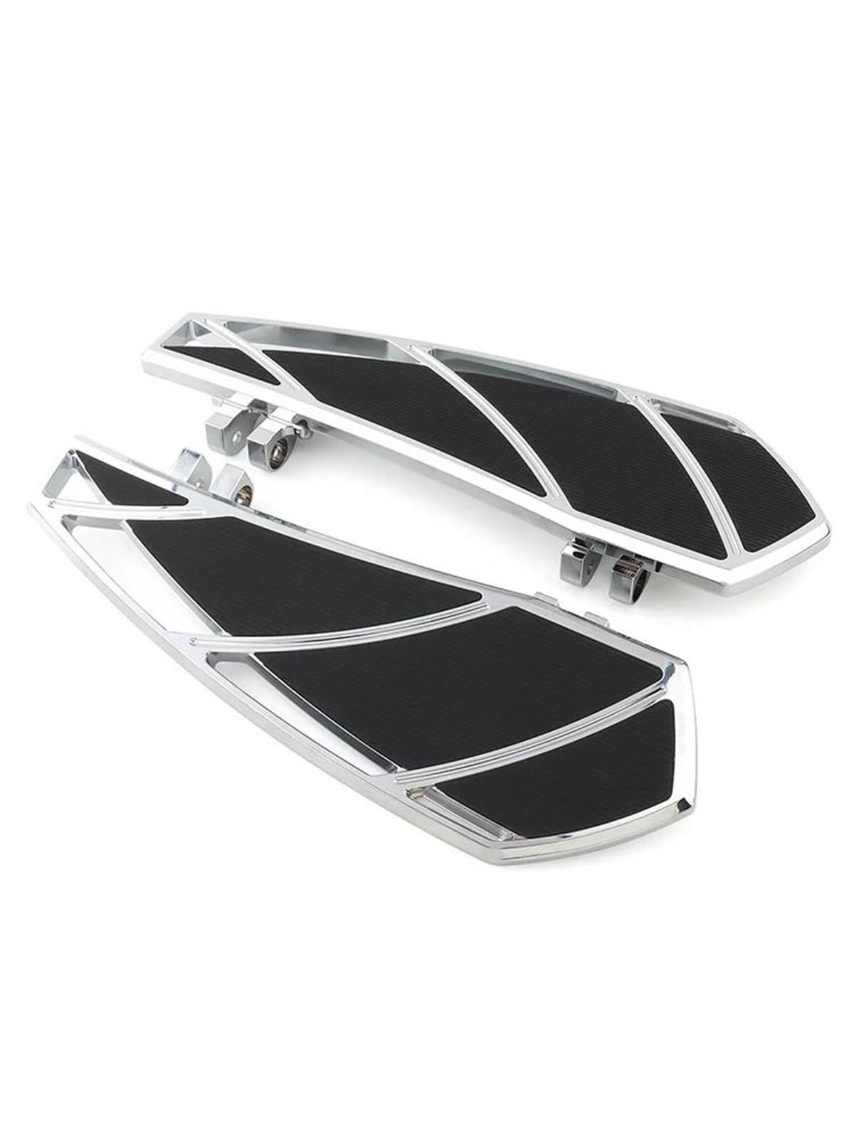 Motorrad Fußrasten Sets Für Harley Touring Road King Road Street Glide Tri 86-23 Softail FL Dyna Motorrad Phantom Dielen Fußrasten Pedal Fußrasten(Chrome) von DIAYES