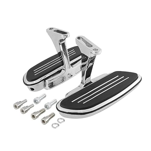 Motorrad Fußrasten Sets Für Harley Touring Street Electra Glide Road King 1993-2023 Motorrad Pegstreamliner Passagier Hinten Trittbrett Halterung Fußrasten(Chrome) von DIAYES