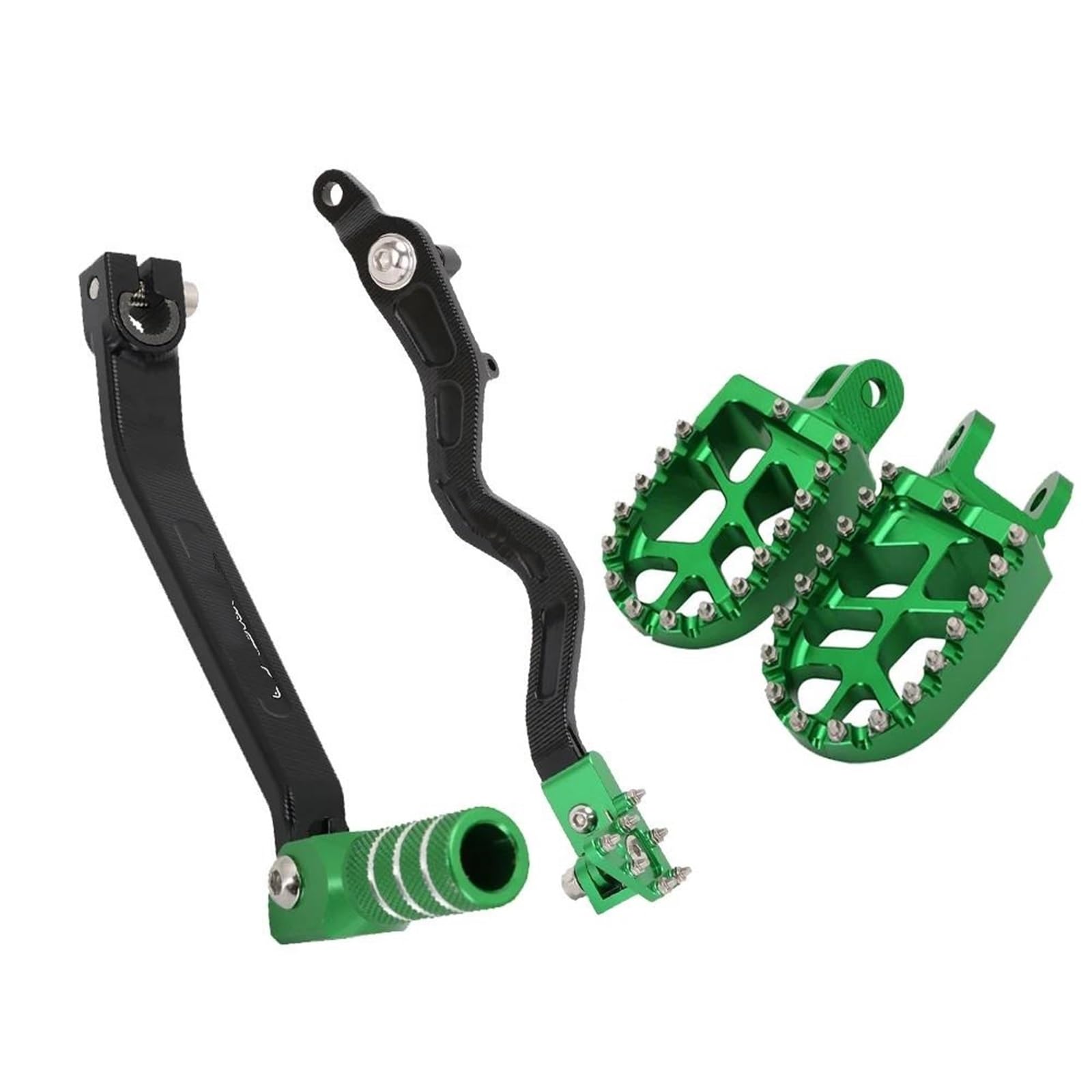 Motorrad Fußrasten Sets Für Kawasaki Für KLX250 2006-2020 Motorrad CNC Fußrasten Fußrasten Schalthebel Bremshebel Pedal Fußrasten(Type D) von DIAYES