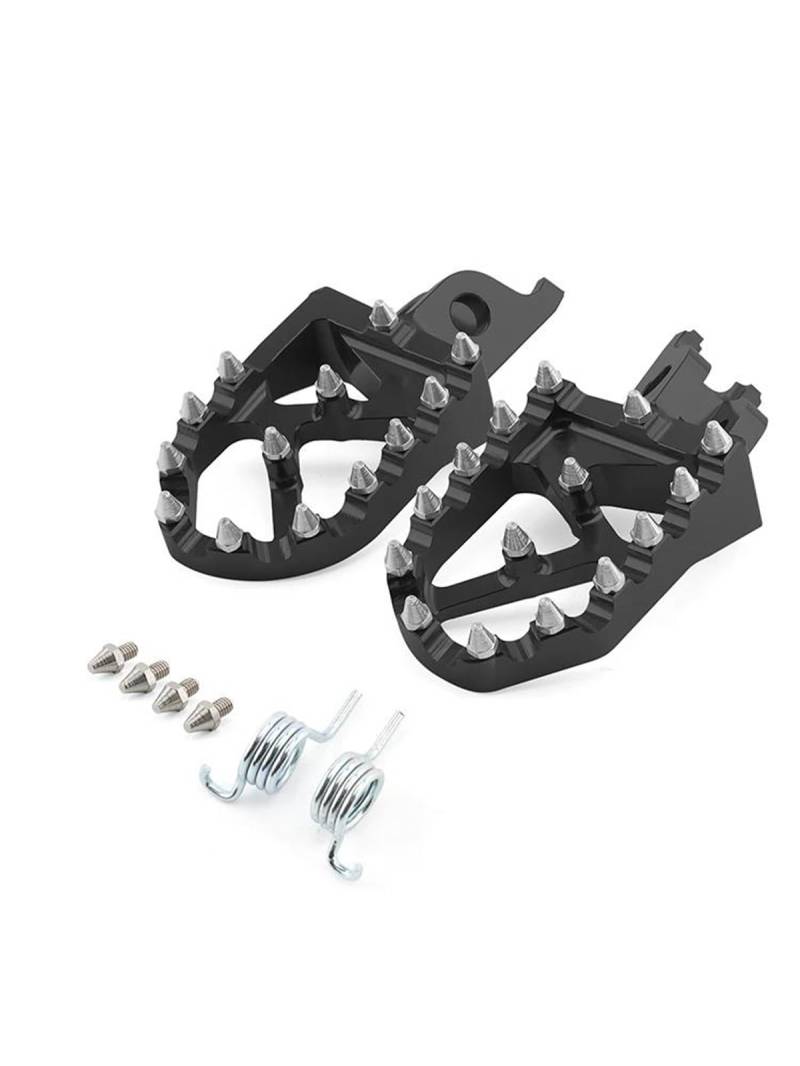 Motorrad Fußrasten Sets Für Kawasaki Für KX250/F KX450/F KLX450R Motorrad Fußrasten Fußrasten Pedale Für CR125/250 CRF150R CRF250R/RX CRF450R/X/L Fußrasten(Black) von DIAYES