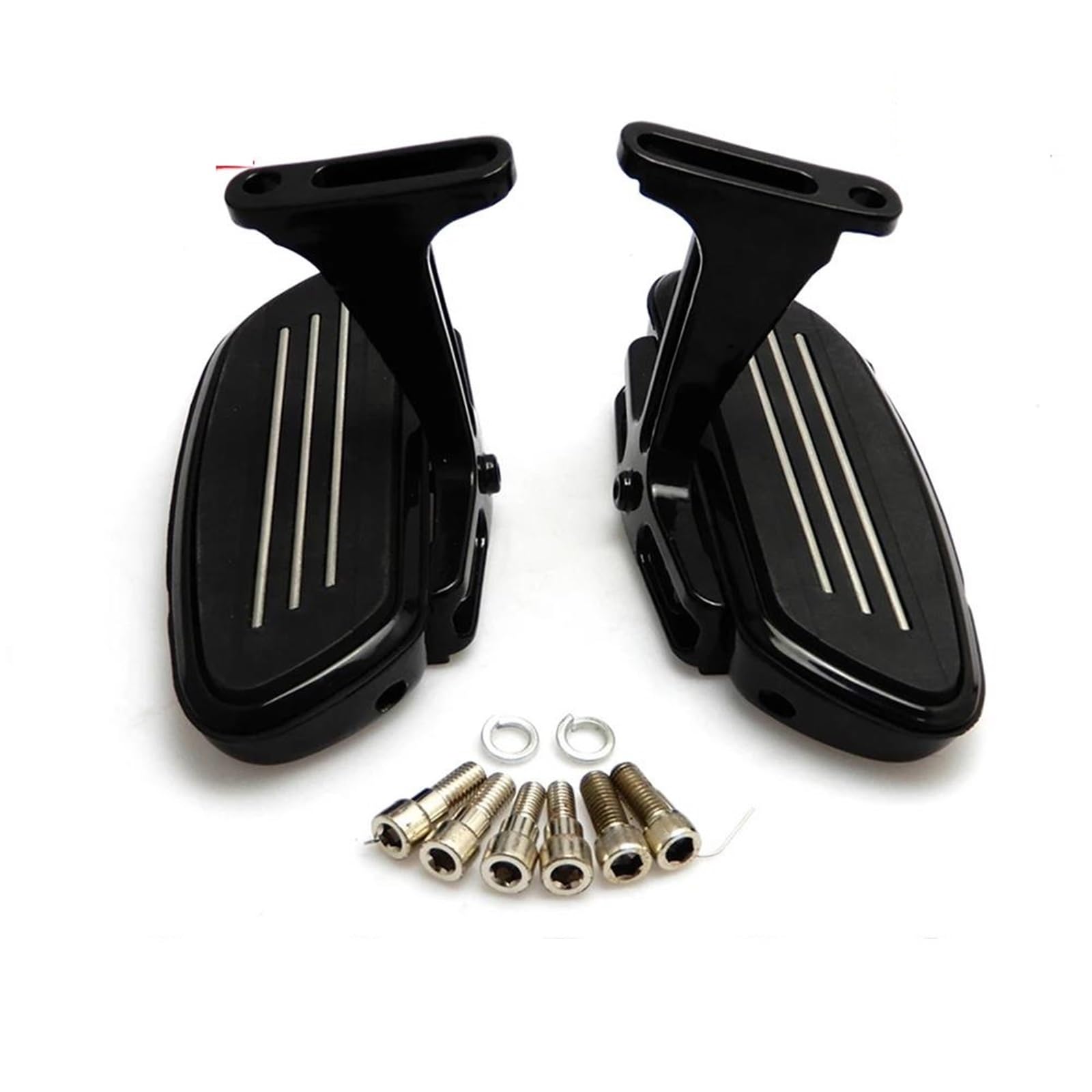 Motorrad Fußrasten Sets Für Touring Road King Street Glide 1993-2020 2021 Motorrad Fußrasten Fußstütze Passagier Diele Trittbrett Montieren Fußrasten(Black) von DIAYES