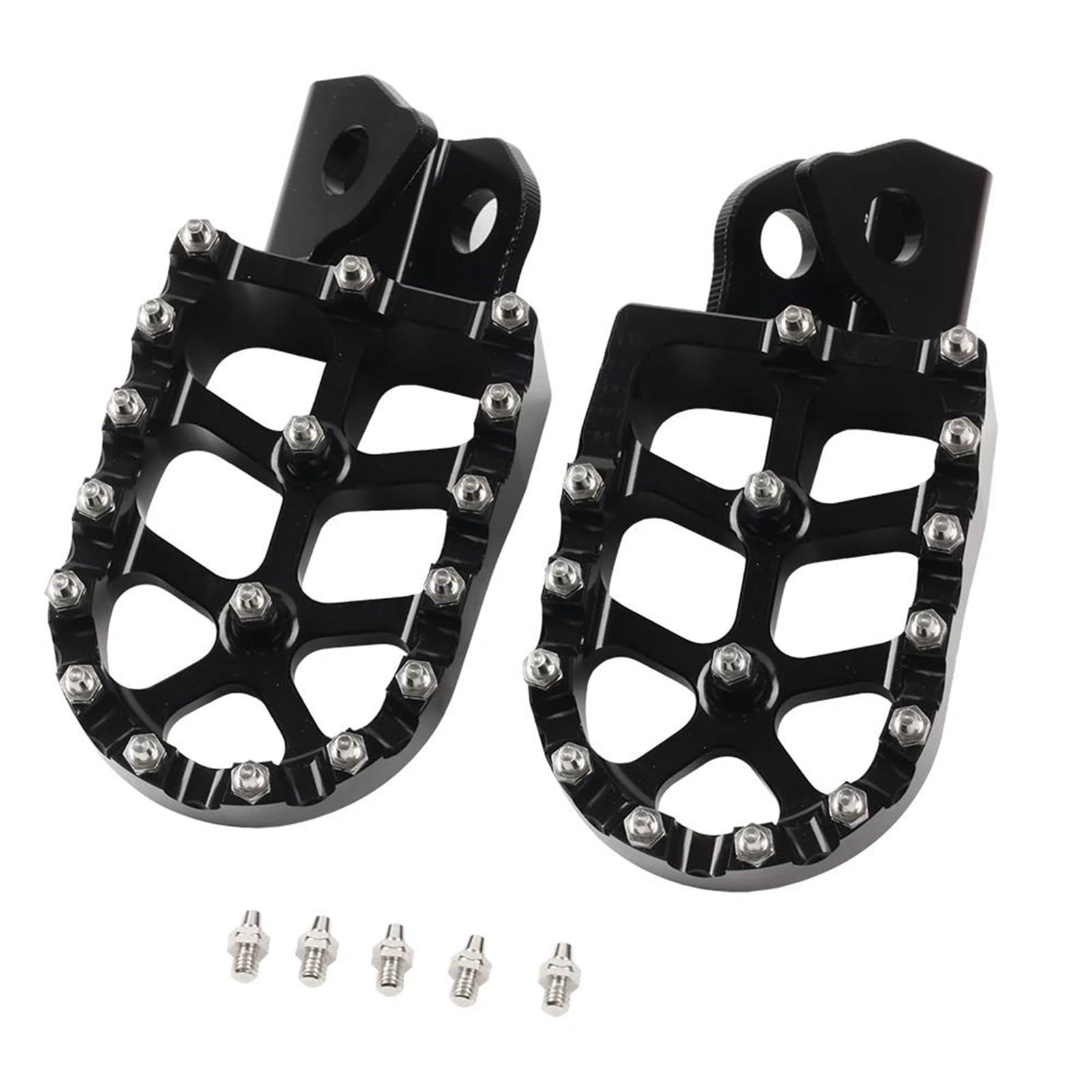 Motorrad Fußrasten Sets Für WR250R 2008-2020 Für WR250X 2008-2011 Zubehör Motorrad Teile Fußrasten Fußrasten Stützen Pedale Fußrasten(Black) von DIAYES