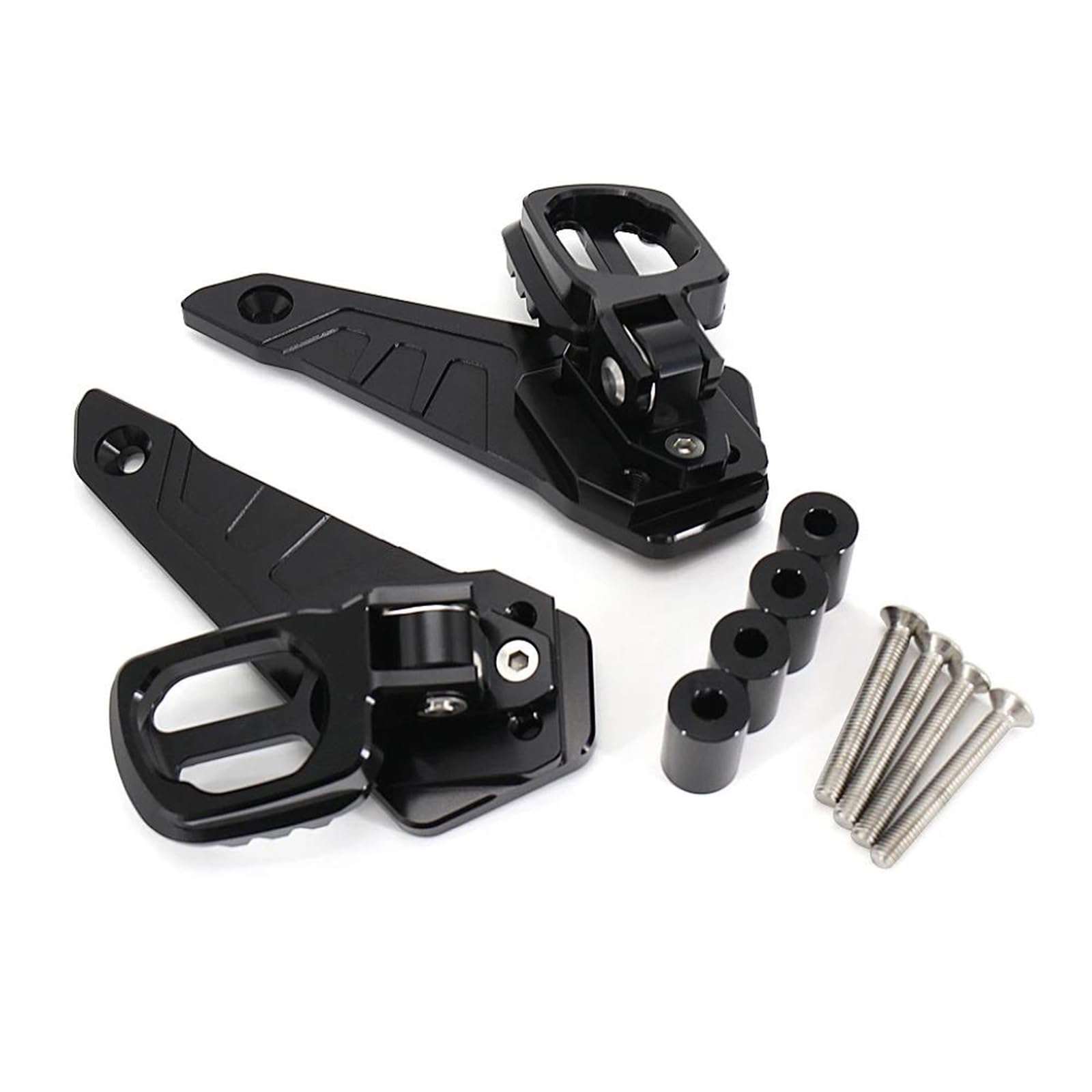 Motorrad Fußrasten Sets Für XADV 750 2021 2022 Motorrad Zubehör Klapp Hinten Fußrasten Fußstütze Pedal Passagier Fußrasten(Black) von DIAYES