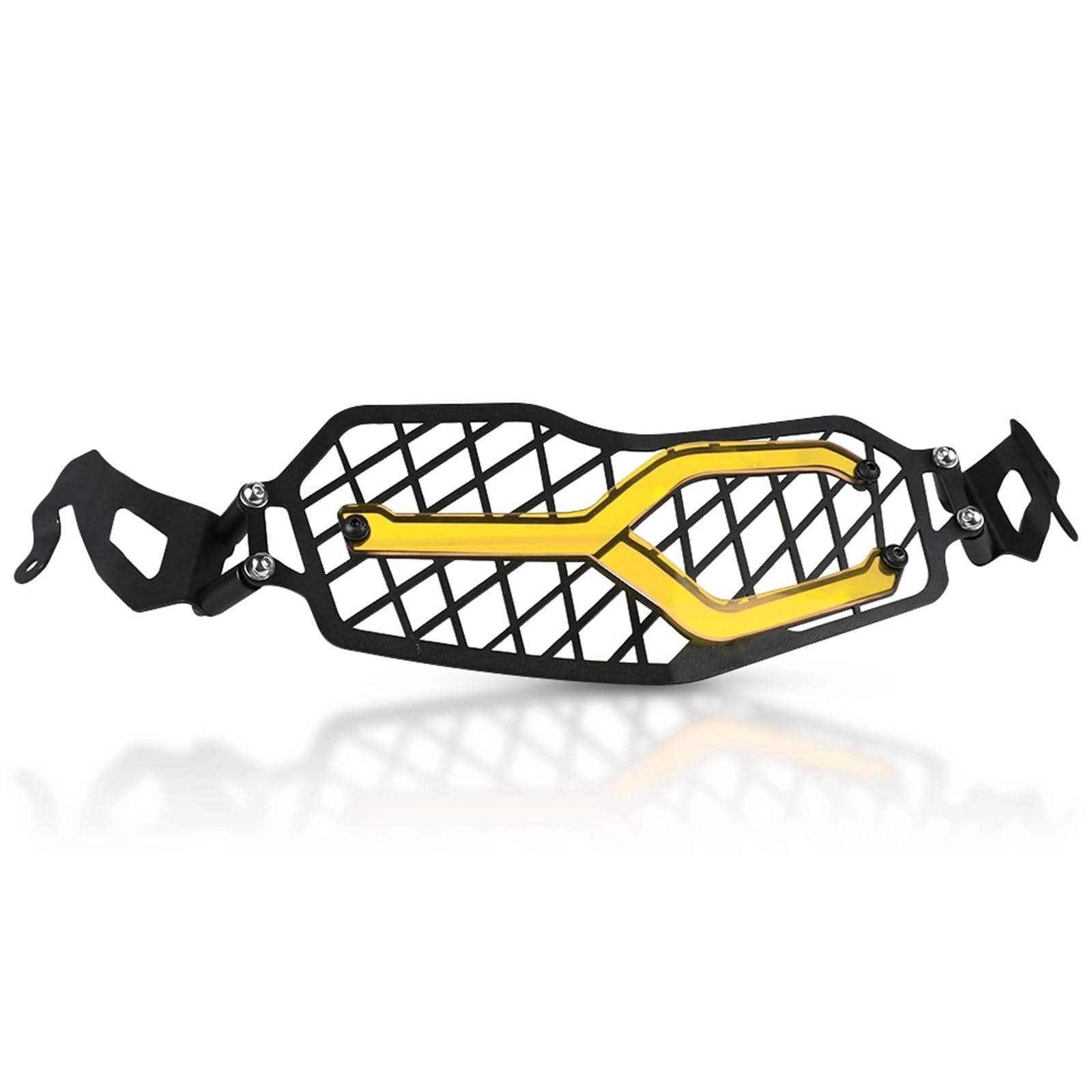 Motorrad Scheinwerferabdeckung Scheinwerfer Schutz Protector Grille Motorrad Grill Abdeckung Lampe Abdeckung FÜR F850GS ADVENTURE Für F 850GS ADV 2018 2019 2020 2021 Motorrad Scheinwerfergitter(Yellow von DIAYES