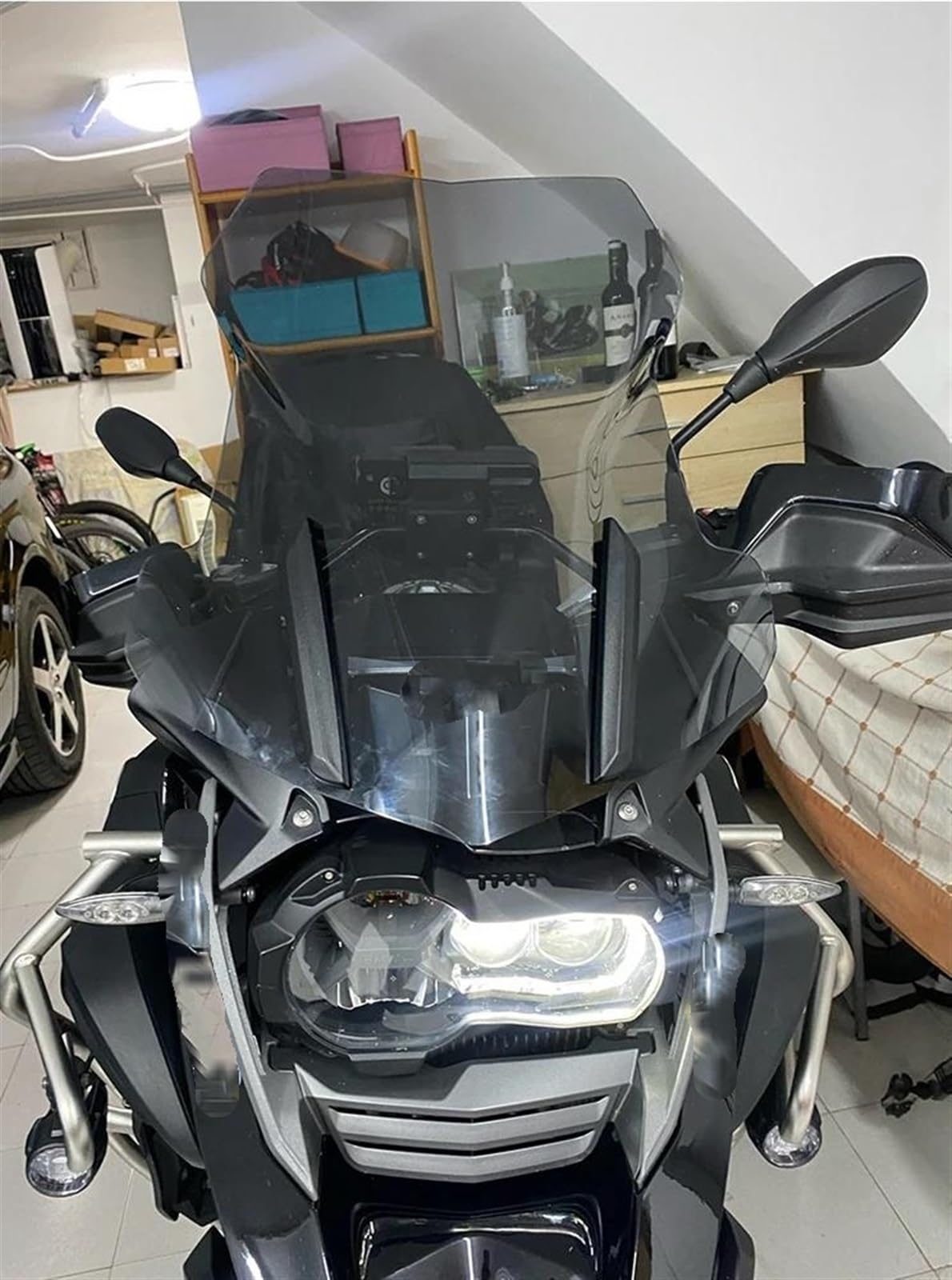 Windschutz Einstellbar Windabweiser Für R1250GS 2013-2023 Abenteuer R1250 GS LC ADV Windschutzscheibe Deflektor Spoiler Protector Windschutzscheibe Wind Schild Bildschirm Windschutz Einstellbar Windab von DIAYES