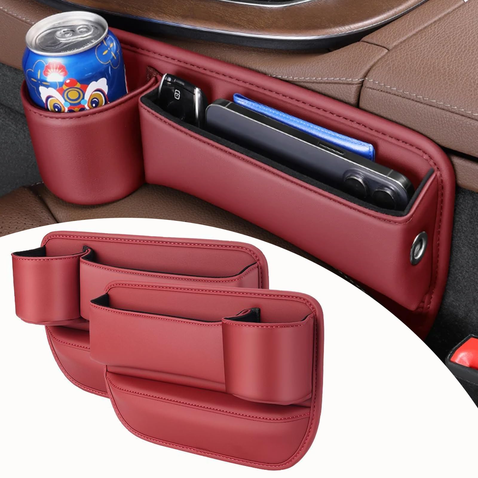 Aufbewahrungsbox Autositze für Audi A3 8P Sportback 2003-2013, Autositz Lückenfüller Organizer, Auto Organizer Mittelkonsole, Auto Organizer Vorne. von DIBTKPQ