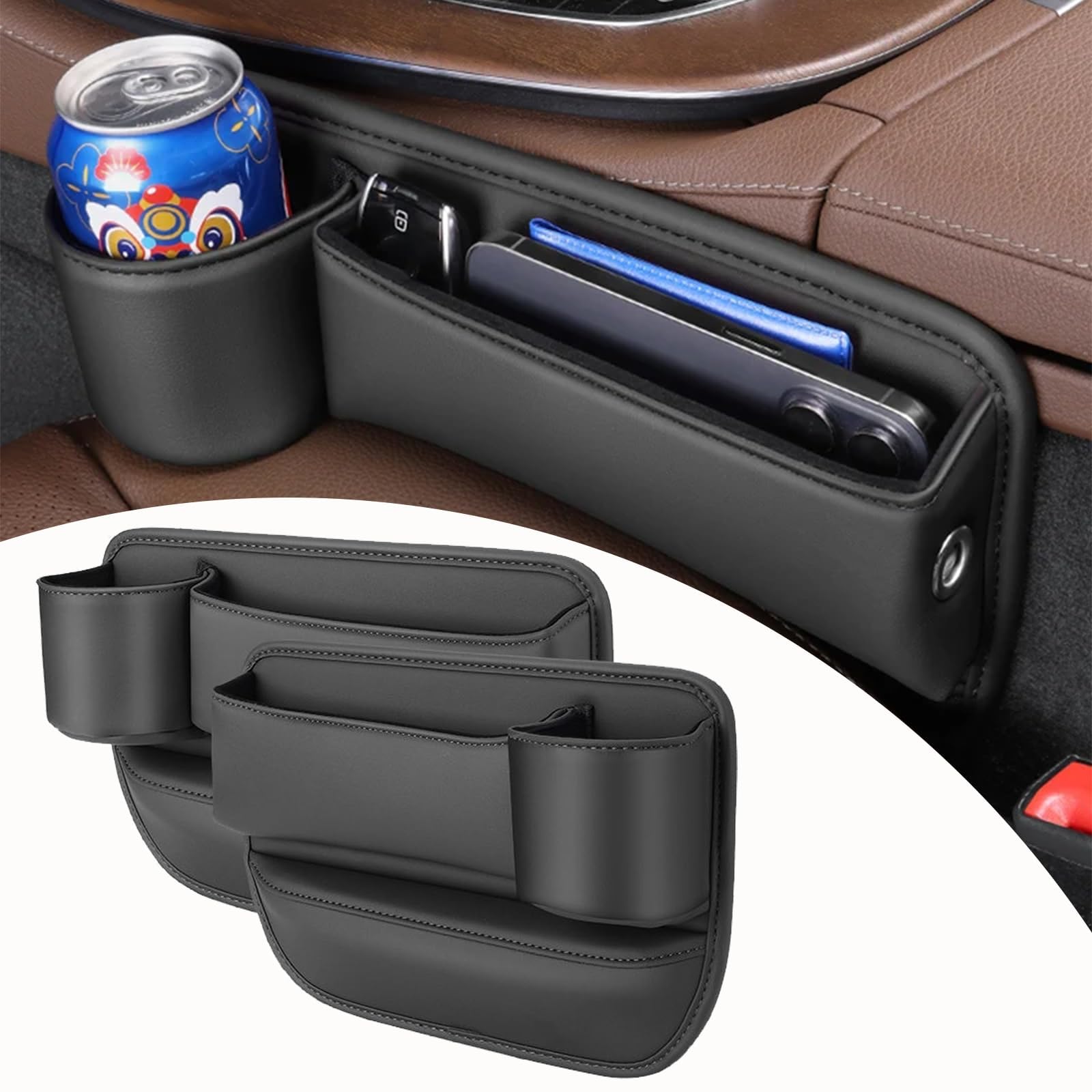 Aufbewahrungsbox Autositze für Ford F150 2014-2020, Autositz Lückenfüller Organizer, Auto Organizer Mittelkonsole, Auto Organizer Vorne. von DIBTKPQ