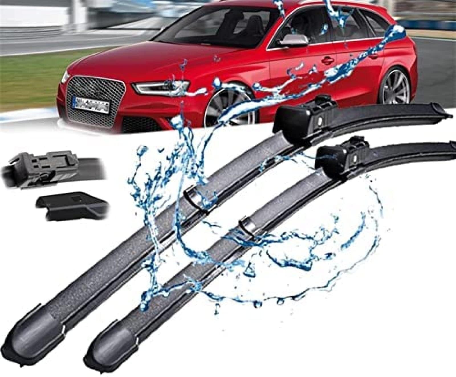 Auto Wischer Für Audi RS4 B8 B9 8W 8K 2012-2018 2019-2022 24"+20", Wischer Vorne Wischer Set Windschutzscheibe Fenster Wischerblätter, Scheibenwischer vorne. von DIBTKPQ