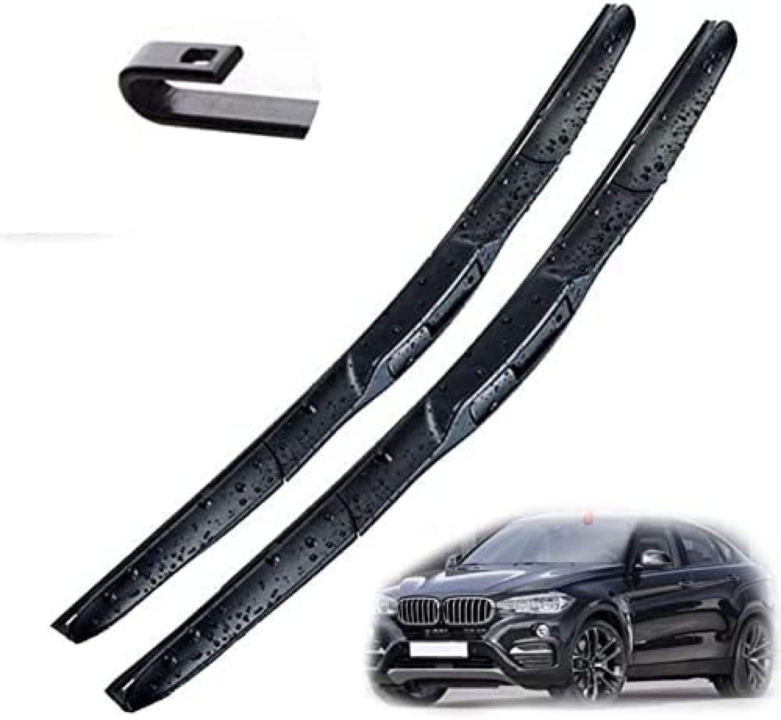 Auto Wischer Für BMW X6 F16 2014 2015 2016 2017 24 "+ 20", Wischer Vorne Wischer Set Windschutzscheibe Fenster Wischerblätter, Scheibenwischer vorne. von DIBTKPQ