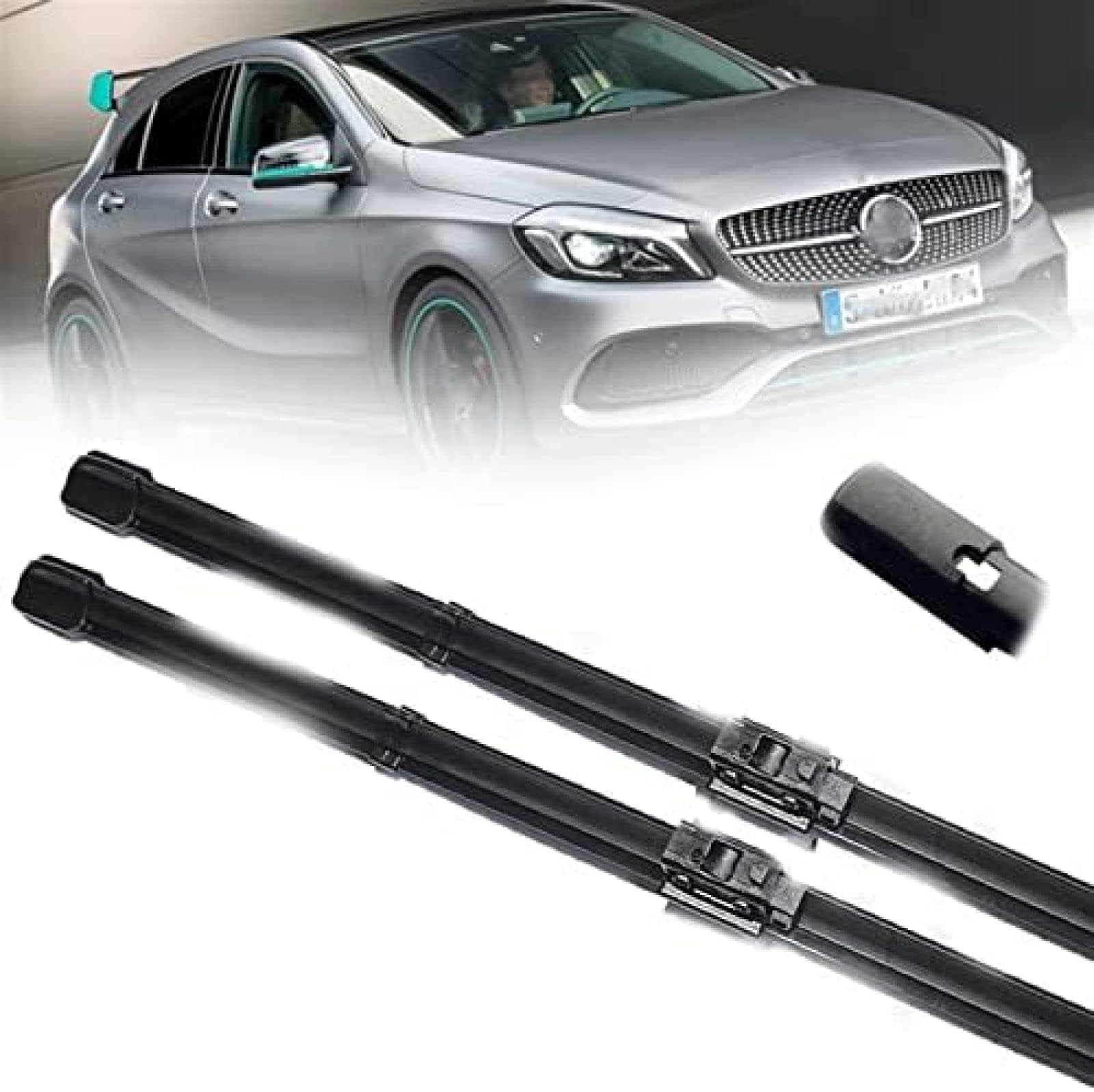 Auto Wischer Für Benz Classe A W176 A160 A180 A200 A45 2016 2017 2018 24 "+ 19", Wischer Vorne Wischer Set Windschutzscheibe Fenster Wischerblätter, Scheibenwischer vorne. von DIBTKPQ