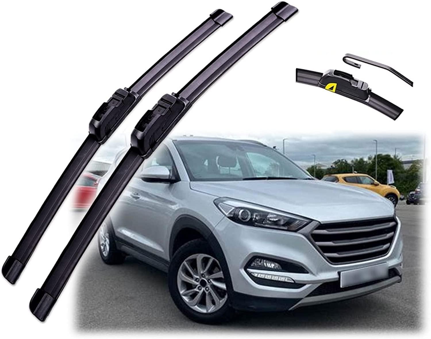 Auto Wischer Für Hyundai Tucson 2016-2020, Wischer Vorne Wischer Set Windschutzscheibe Fenster Wischerblätter, Scheibenwischer vorne. von DIBTKPQ