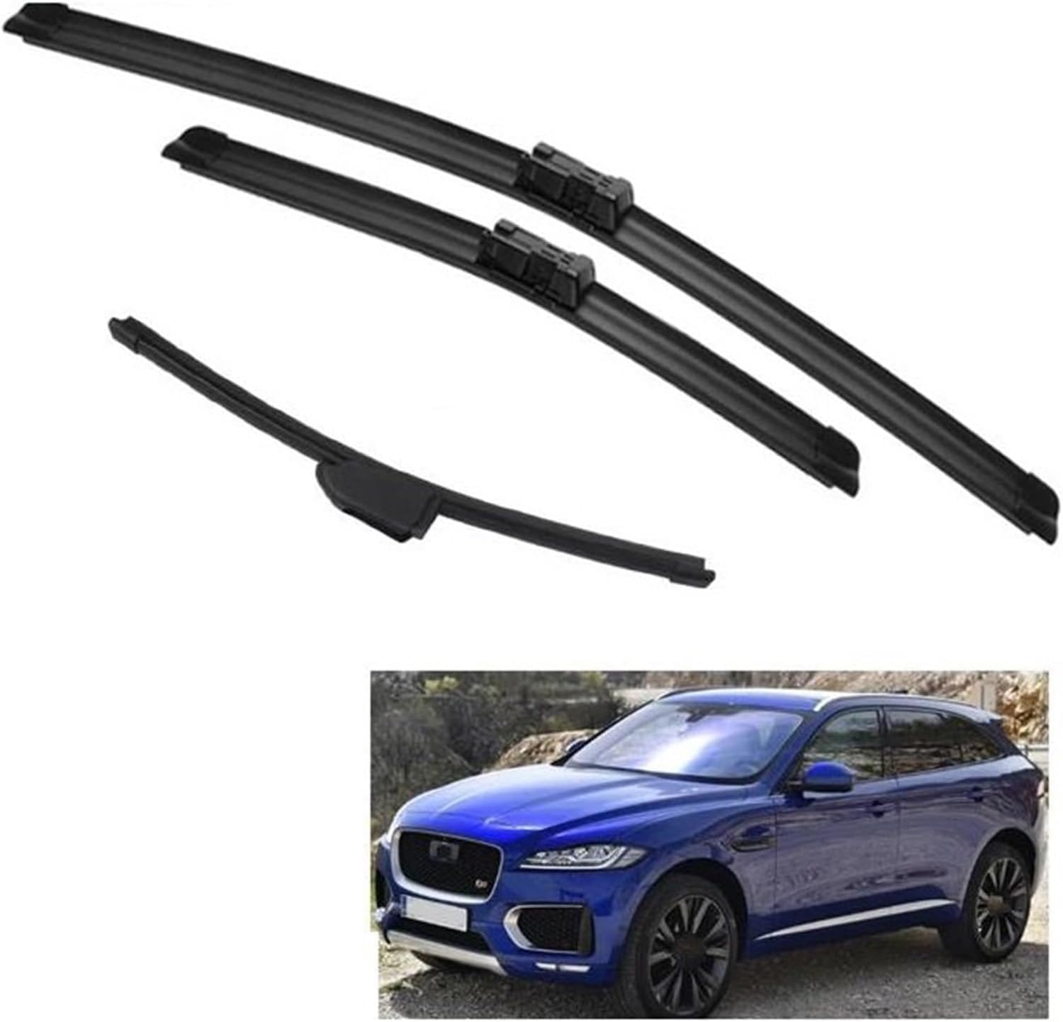 Auto Wischer Für Jaguar F-PACE Coupe2017-2020 26"+19"+13", Wischer Vorne Wischer Set Windschutzscheibe Fenster Wischerblätter, Scheibenwischer vorne. von DIBTKPQ