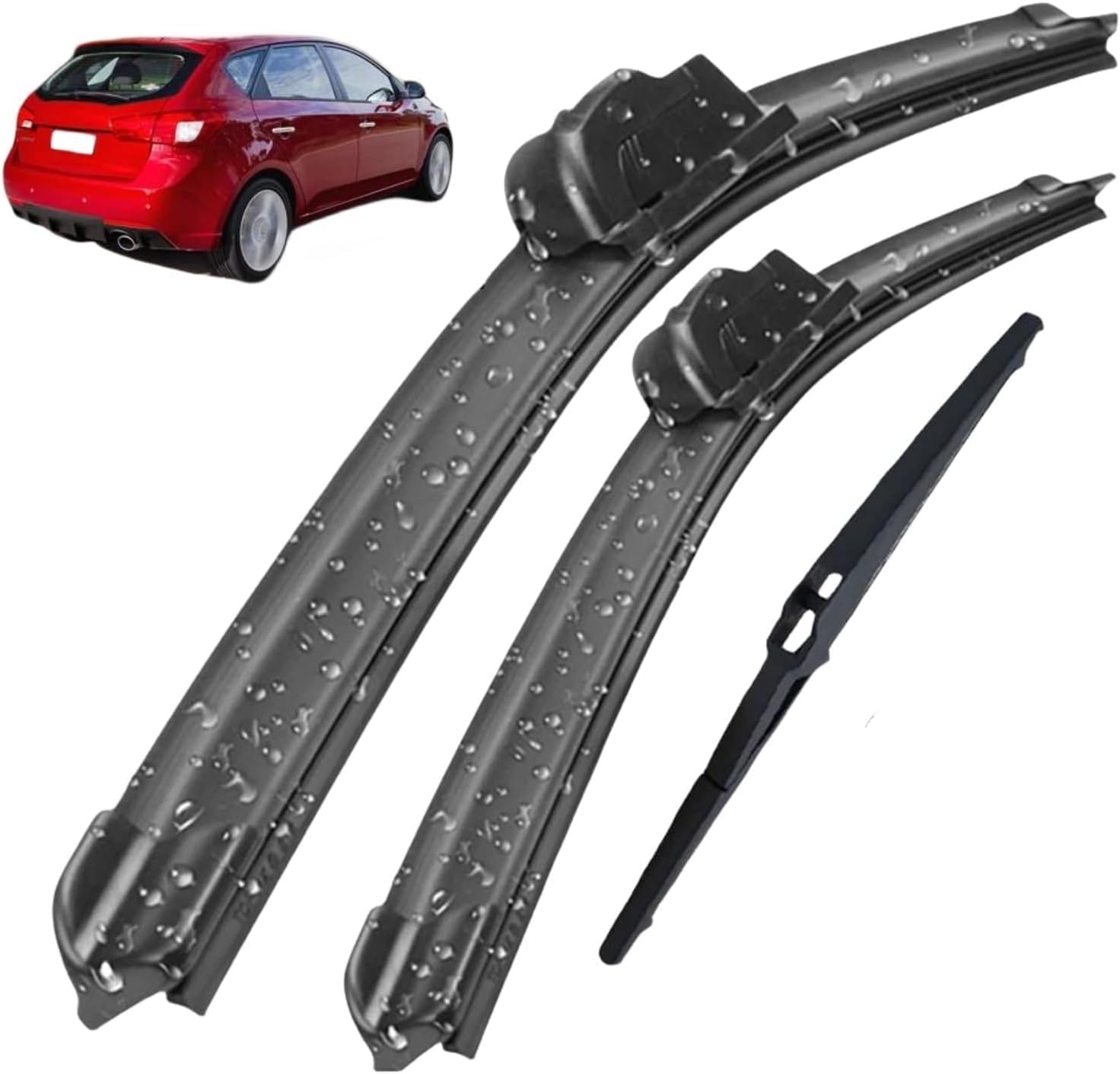 Auto Wischer Für Kia Cerato TD 2008-2011 24"+20"+14", Wischer Vorne Wischer Set Windschutzscheibe Fenster Wischerblätter, Scheibenwischer vorne. von DIBTKPQ