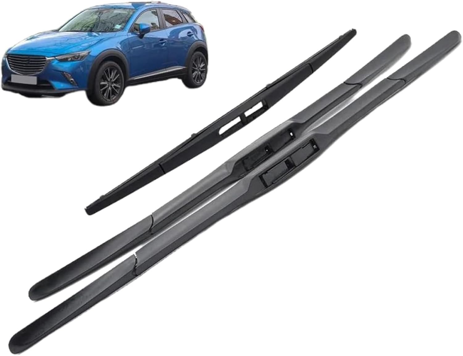 Auto Wischer Für Mazda CX-3 CX3 2014-2023 22"+18"+10", Wischer Vorne Wischer Set Windschutzscheibe Fenster Wischerblätter, Scheibenwischer vorne. von DIBTKPQ