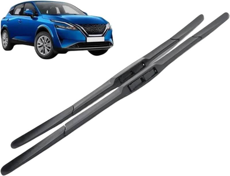 Auto Wischer Für Nissan Qashqai J12 2021-2024 26"+17", Wischer Vorne Wischer Set Windschutzscheibe Fenster Wischerblätter, Scheibenwischer vorne. von DIBTKPQ