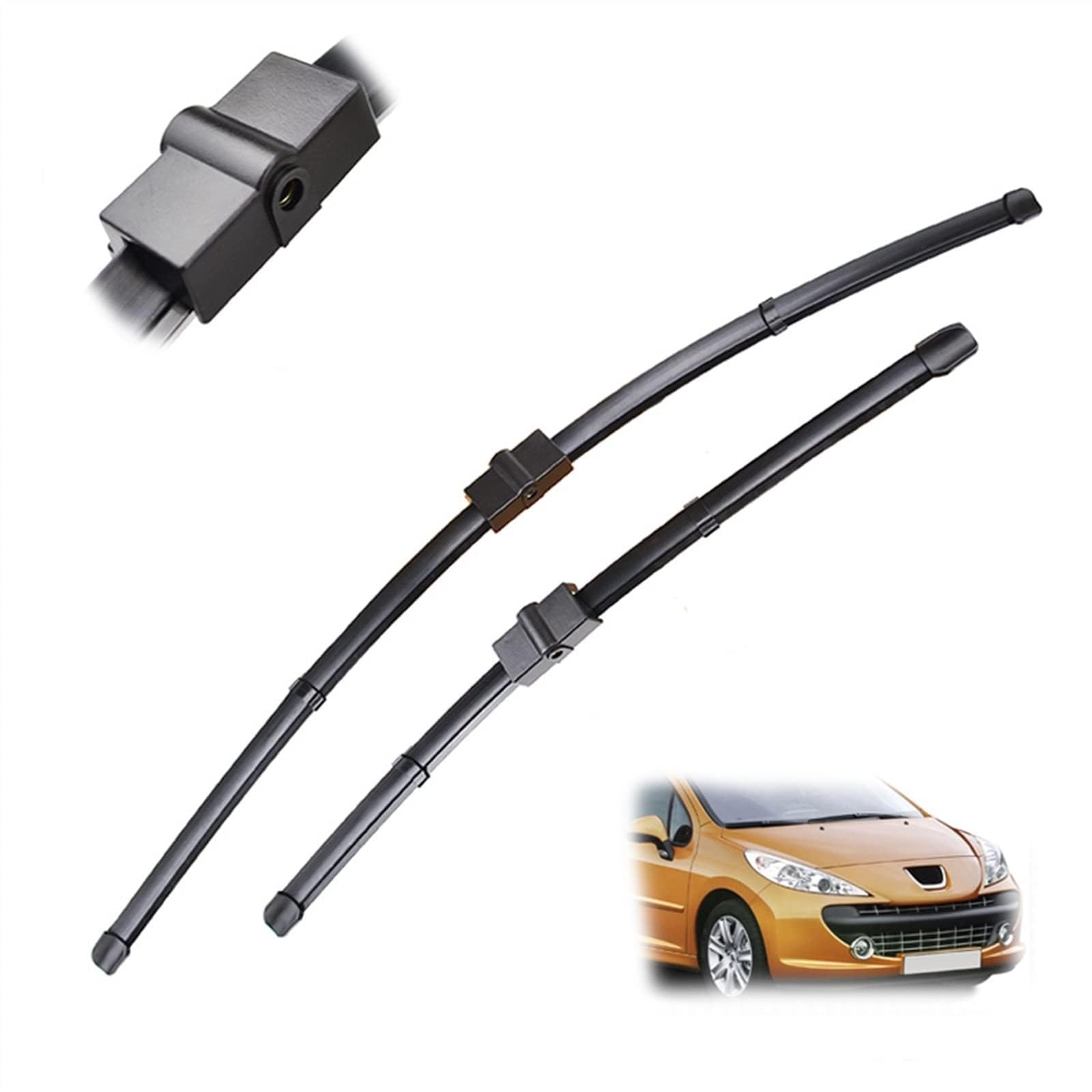 Auto Wischer Für Peugeot 207 2006-2012 26 "+ 17", Wischer Vorne Wischer Set Windschutzscheibe Fenster Wischerblätter, Scheibenwischer vorne. von DIBTKPQ