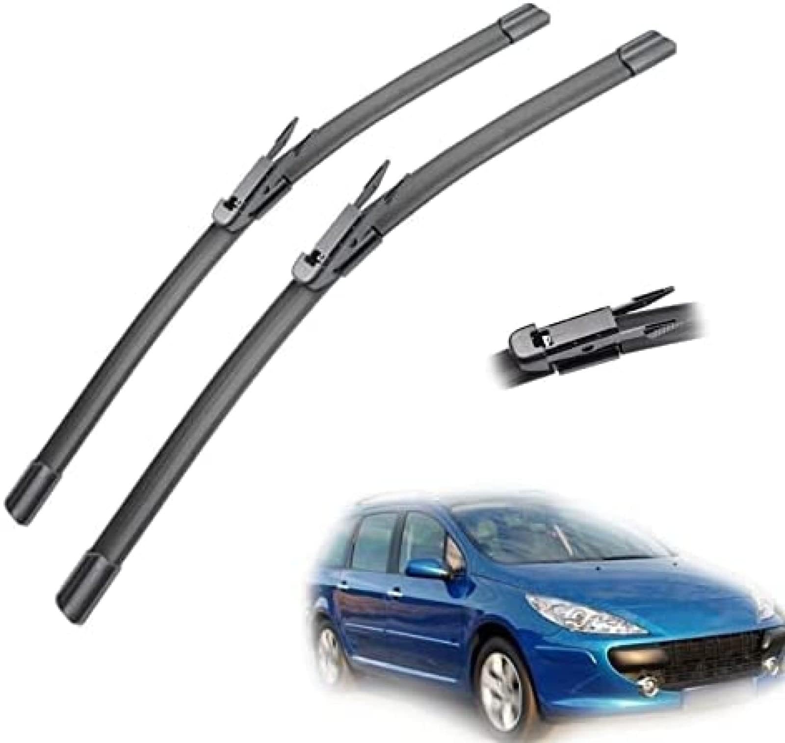 Auto Wischer Für Peugeot 307 Hatchback 307CC 307SW Estate 2005 2006 2007 2008 2009, Wischer Vorne Wischer Set Windschutzscheibe Fenster Wischerblätter, Scheibenwischer vorne. von DIBTKPQ