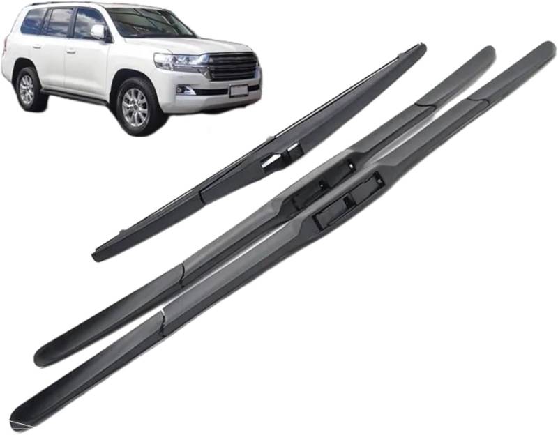 Auto Wischer Für Toyota Land Cruiser 200 J200 2008-2020 24"+22"+12", Wischer Vorne Wischer Set Windschutzscheibe Fenster Wischerblätter, Scheibenwischer vorne. von DIBTKPQ