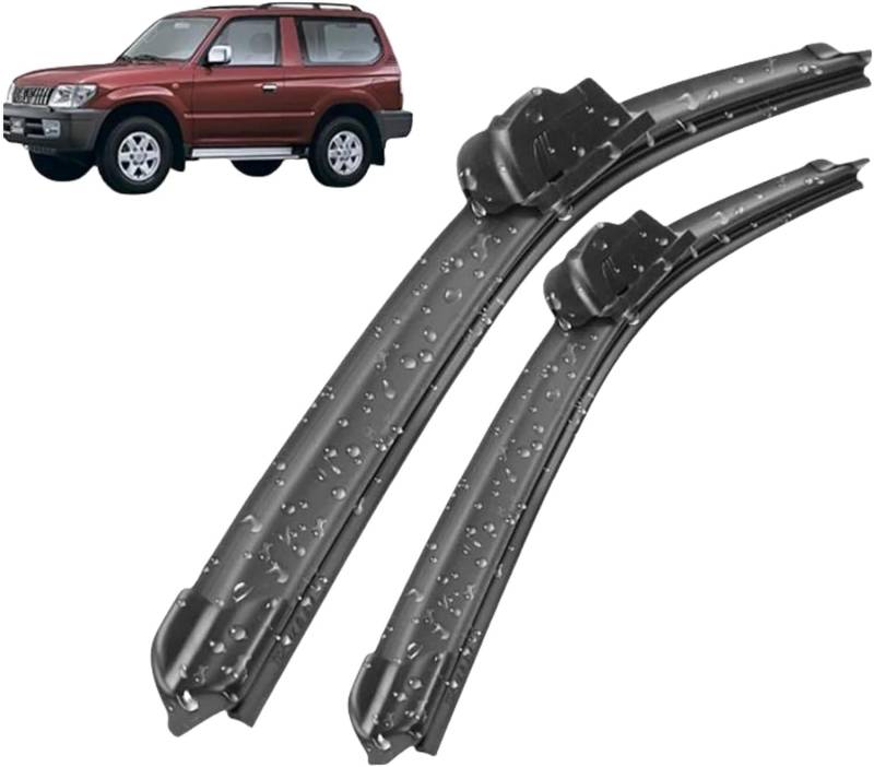 Auto Wischer Für Toyota Land Cruiser Prado J90 1996-2002 19"+18", Wischer Vorne Wischer Set Windschutzscheibe Fenster Wischerblätter, Scheibenwischer vorne. von DIBTKPQ