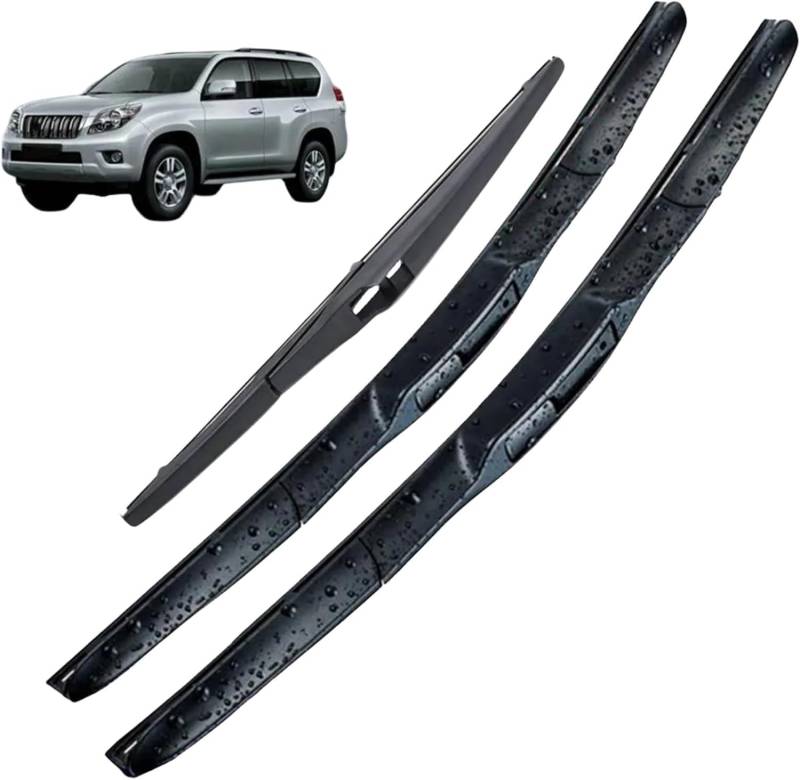 Auto Wischer Für Toyota Prado J 150 J150 2009-2020 26"+20"+12", Wischer Vorne Wischer Set Windschutzscheibe Fenster Wischerblätter, Scheibenwischer vorne. von DIBTKPQ