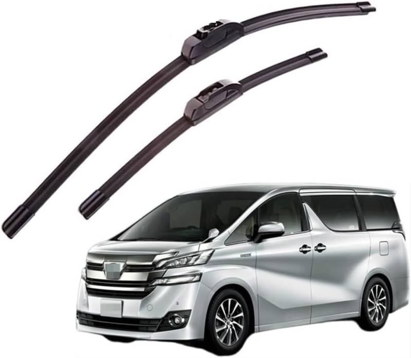 Auto Wischer Für Toyota Vellfire 2019-2024, Wischer Vorne Wischer Set Windschutzscheibe Fenster Wischerblätter, Scheibenwischer vorne. von DIBTKPQ