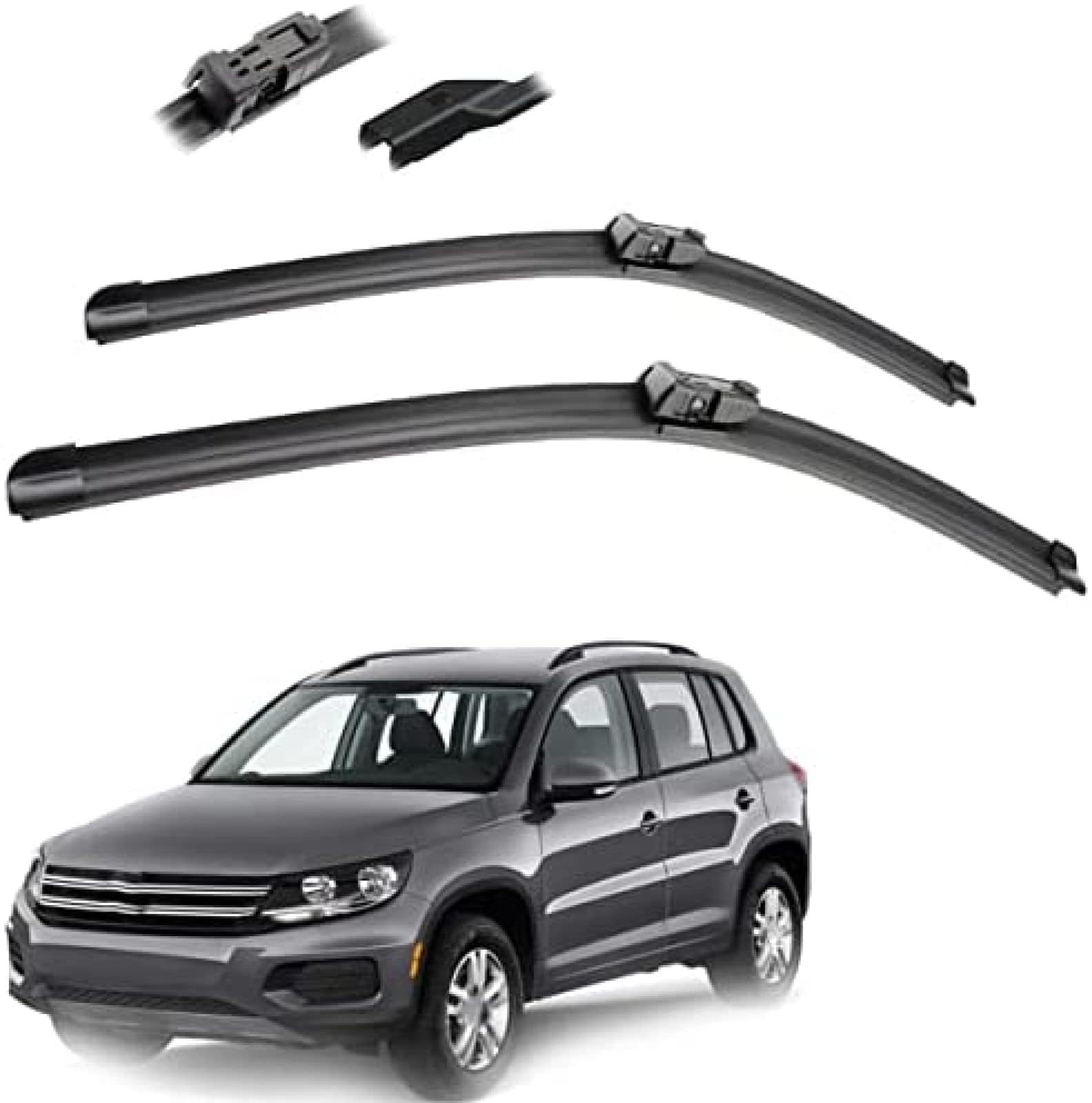 Auto Wischer Für VW Tiguan MK1 2007 2008 2009 2010 2011 2012 2013 2014 2015 2016 2017, Wischer Vorne Wischer Set Windschutzscheibe Fenster Wischerblätter, Scheibenwischer vorne. von DIBTKPQ