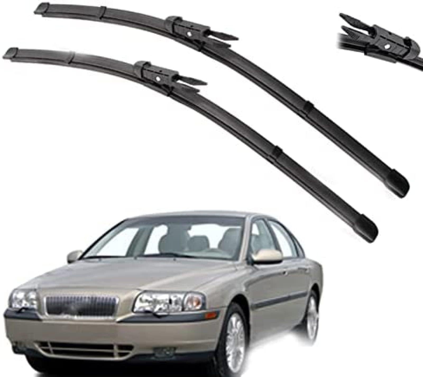 Auto Wischer Für Volvo S80 2004 2005 2006 24"+22", Wischer Vorne Wischer Set Windschutzscheibe Fenster Wischerblätter, Scheibenwischer vorne. von DIBTKPQ