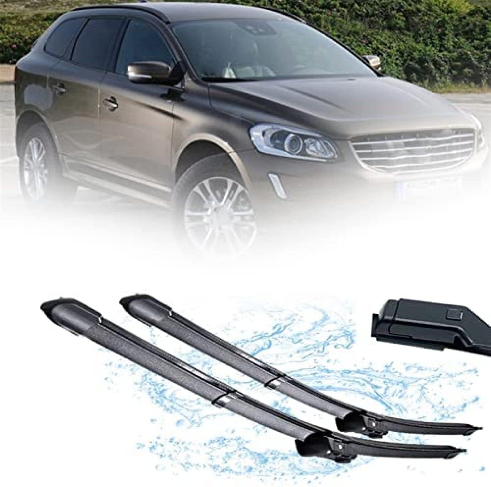 Auto Wischer Für Volvo XC60 2009 2010 2011 2012 2013 2014 2015 2016 2017, Wischer Vorne Wischer Set Windschutzscheibe Fenster Wischerblätter, Scheibenwischer vorne. von DIBTKPQ