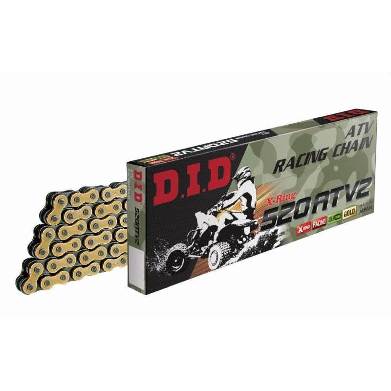 DID Kette 520 Atv2 78 N Gold/Grau Offen von DID