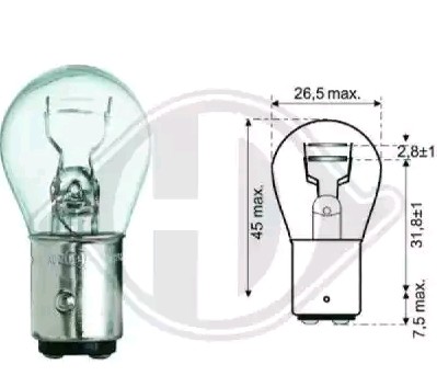 DIEDERICHS Glühlampe, Brems-/Schlußlicht VW,AUDI,MERCEDES-BENZ LID10051 N000000000633,N10251001 von DIEDERICHS