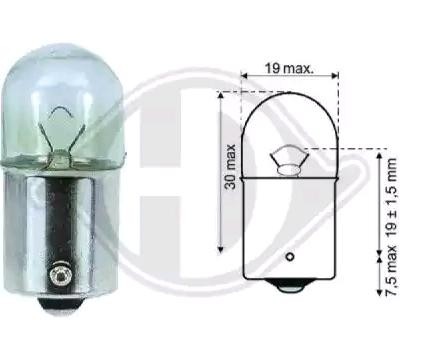 DIEDERICHS Glühlampe, Bremsleuchte LID10061 R10Wtube von DIEDERICHS