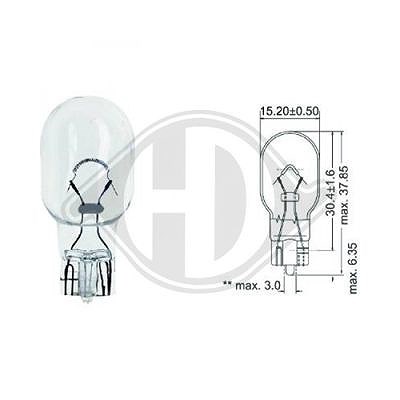 Diederichs Glühlampe, Bremsleuchte [Hersteller-Nr. LID10089] für Abarth, Alfa Romeo, Audi, BMW, Chevrolet, Chrysler, Citroën, Dacia, Daihatsu, Dodge, von DIEDERICHS