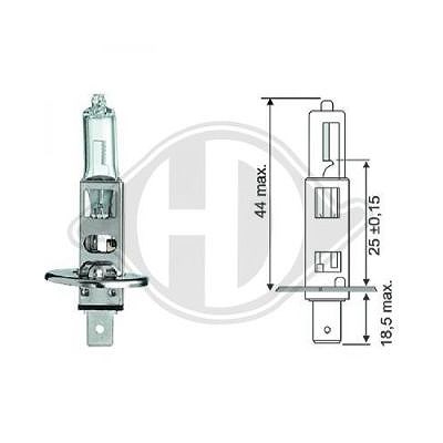 Diederichs Glühlampe, Fernscheinwerfer [Hersteller-Nr. LID10012] für Abarth, Alfa Romeo, Alpina, Audi, BMW, Chevrolet, Chrysler, Citroën, Dacia, Daiha von DIEDERICHS