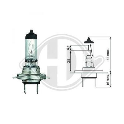 Diederichs Glühlampe, Fernscheinwerfer [Hersteller-Nr. LID10019] für Abarth, Alfa Romeo, Alpina, Audi, Benelli, BMW, Chevrolet, Chrysler, Citroën, Dac von DIEDERICHS