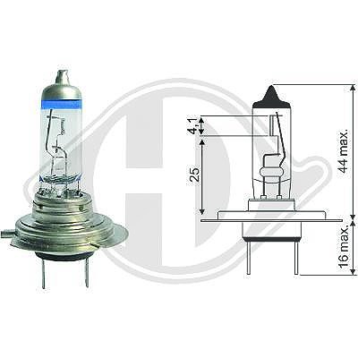 Diederichs Glühlampe, Fernscheinwerfer [Hersteller-Nr. LID10063] für Abarth, Alfa Romeo, Alpina, Audi, Benelli, BMW, Chevrolet, Chrysler, Citroën, Dac von DIEDERICHS