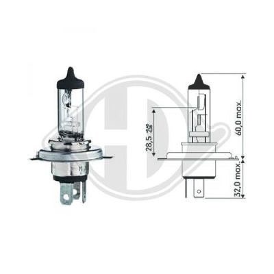 Diederichs Glühlampe, Fernscheinwerfer [Hersteller-Nr. LID10009] für Abarth, Alfa Romeo, Alpina, Audi, Austin, Autobianchi, BMW, Cagiva, Chevrolet, Ch von DIEDERICHS