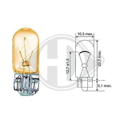 Diederichs Glühlampe, Positions-/Begrenzungsleuchte [Hersteller-Nr. LID10079] für Abarth, Alfa Romeo, Alpina, Audi, Austin, BMW, Cadillac, Chevrolet, von DIEDERICHS