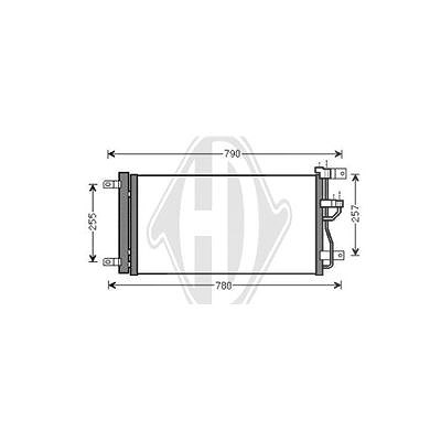 Diederichs Kondensator, Klimaanlage [Hersteller-Nr. DCC1741] für Opel, Chevrolet von DIEDERICHS